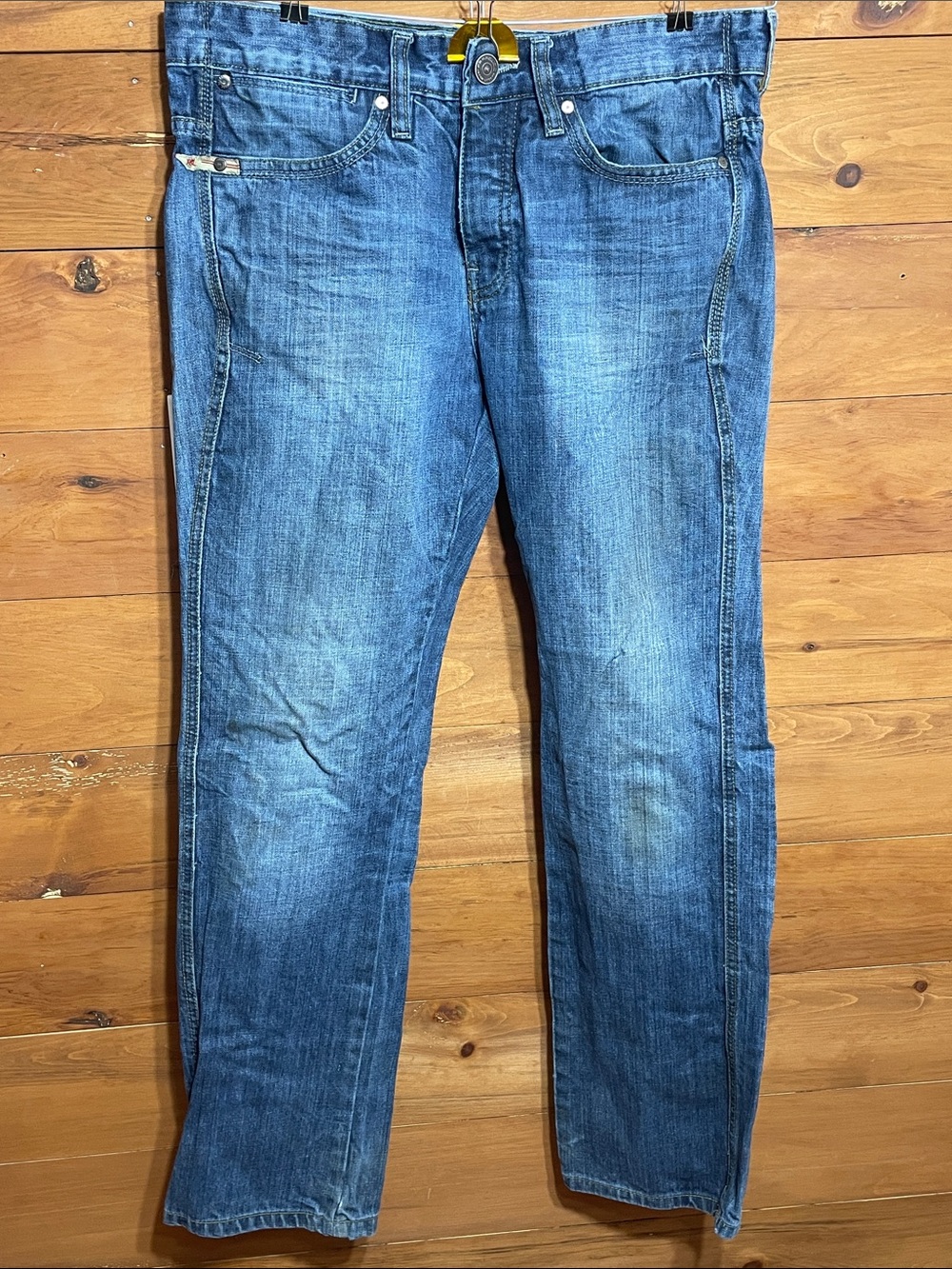 Parasuco Men's Blue Straight-Leg Denim Jeans